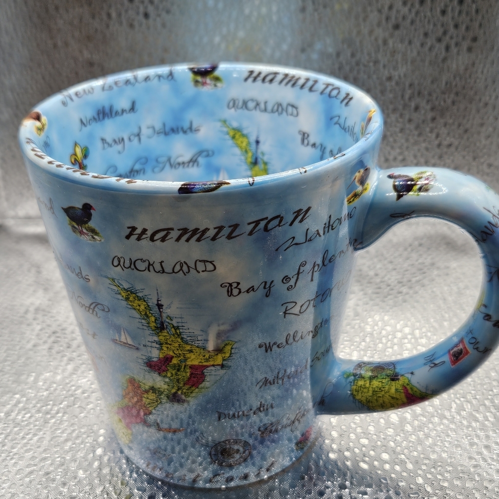 New Zealand Blue Map Design Mug By HALIFAX